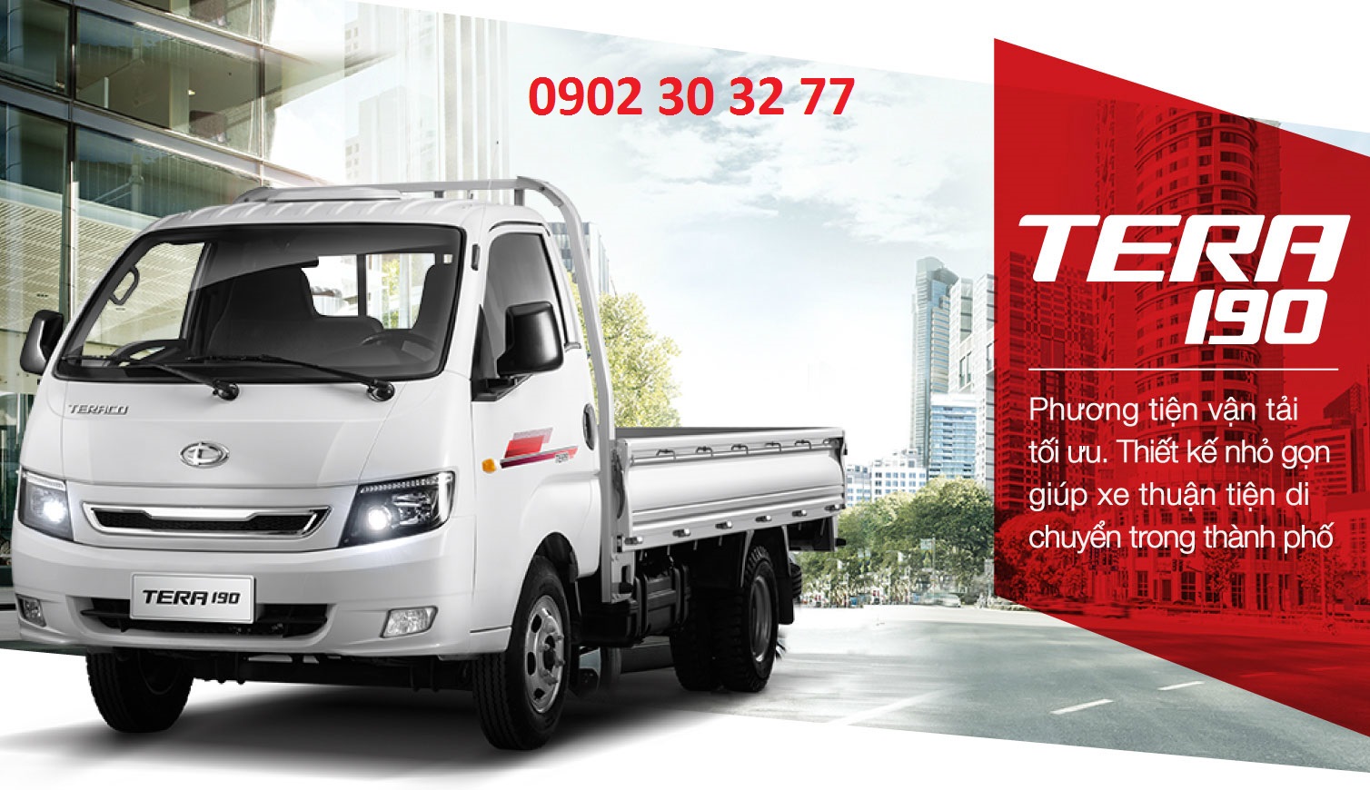 Xe tải Teraco 190 thùng lửng 1.9 tấn