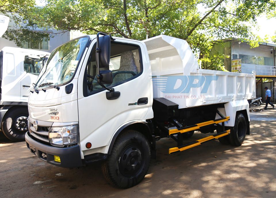 xe ben hino 3490kg 3,5 tấn thùng ben 3 khối dutro xzu342l euro4