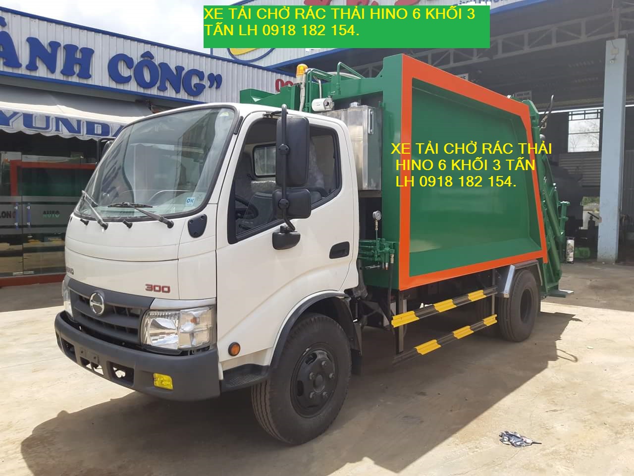 xe chở chất thải ép rác hino wu342l 3 tấn 6 khối