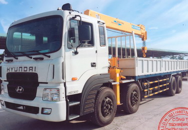 Xe tải hyundai hd320 gắn cẩu soosan