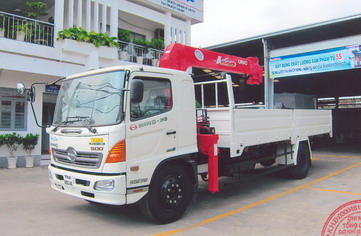 Xe tải cẩu hino gắn cẩu unic554