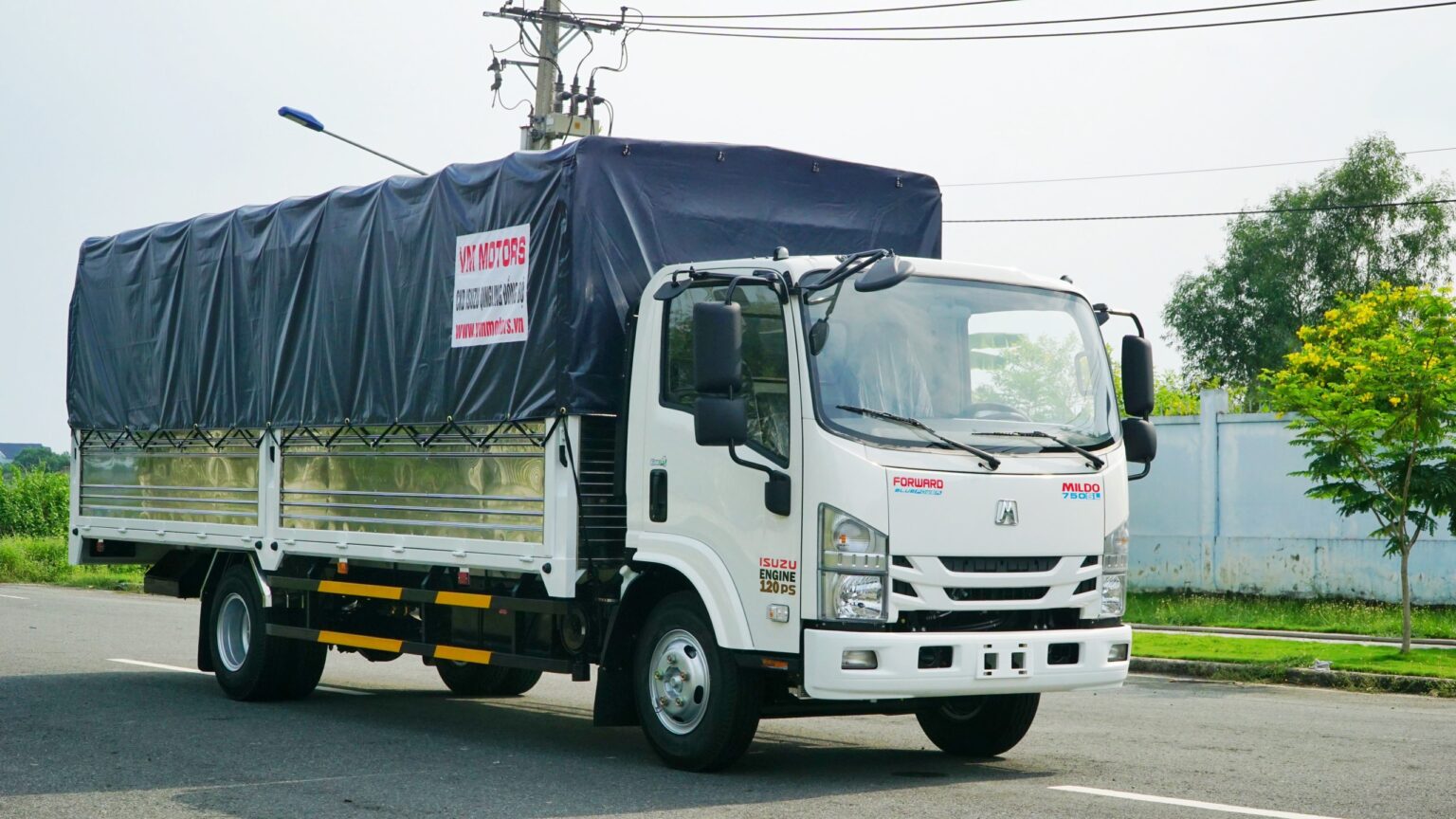 xe tải VINH PHAT MILDO M750SL thùng mui bạt 6m2 tải trọng 3500 kg 3t5